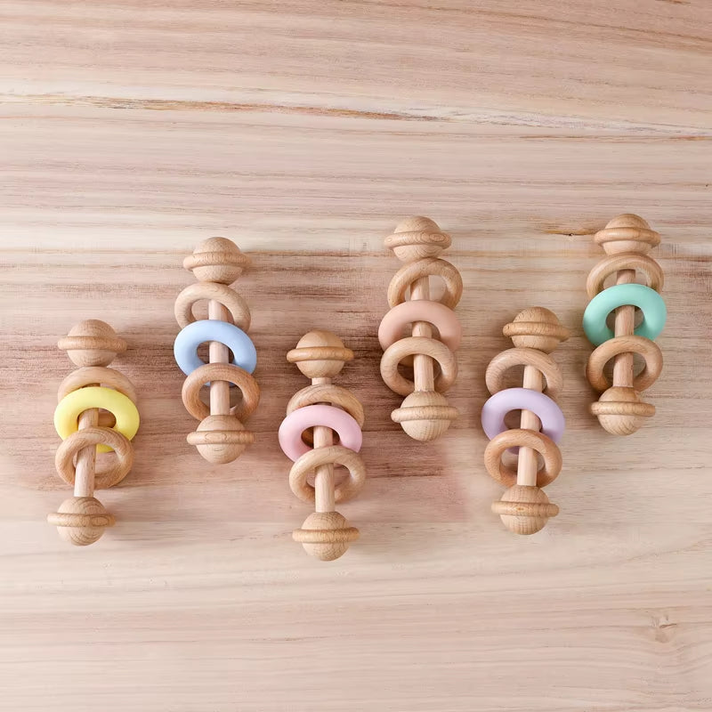 Wooden Rattles Baby Toy