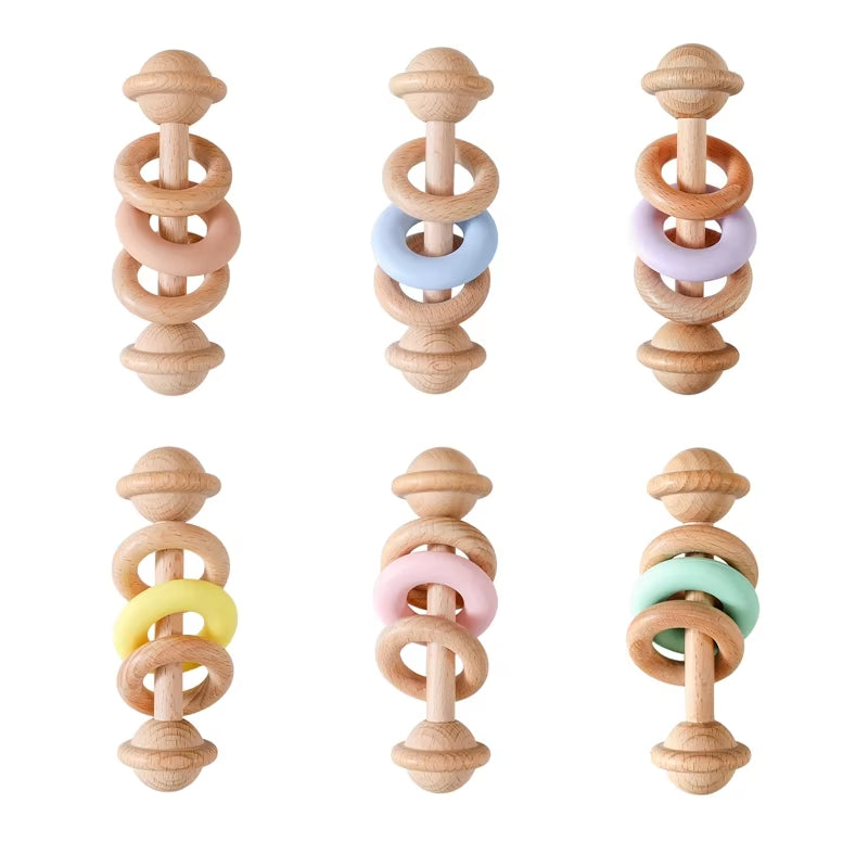 Wooden Rattles Baby Toy