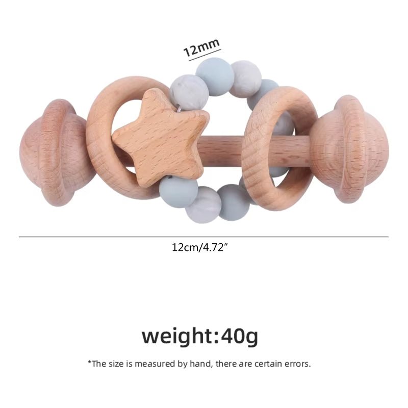 Wooden Rattles Baby Toy